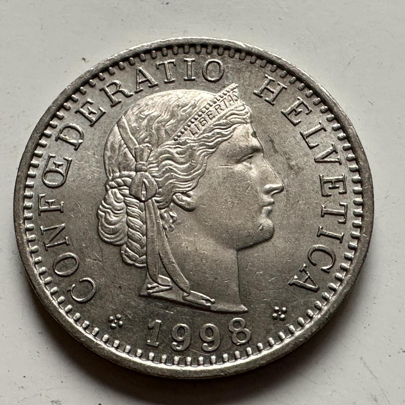 🌹外币初藏🌹🐯2025年第85场  每周二四六晚8️⃣点 接代拍 瑞士1998年20分