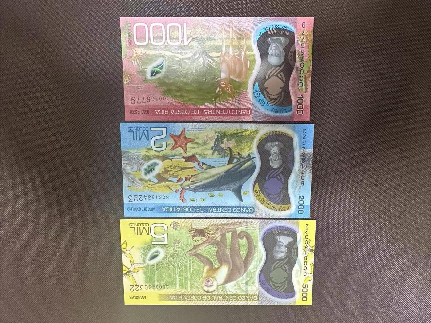 喜羊羊钱币收藏2025第8期(普品场) 哥斯达黎加三张小套unc