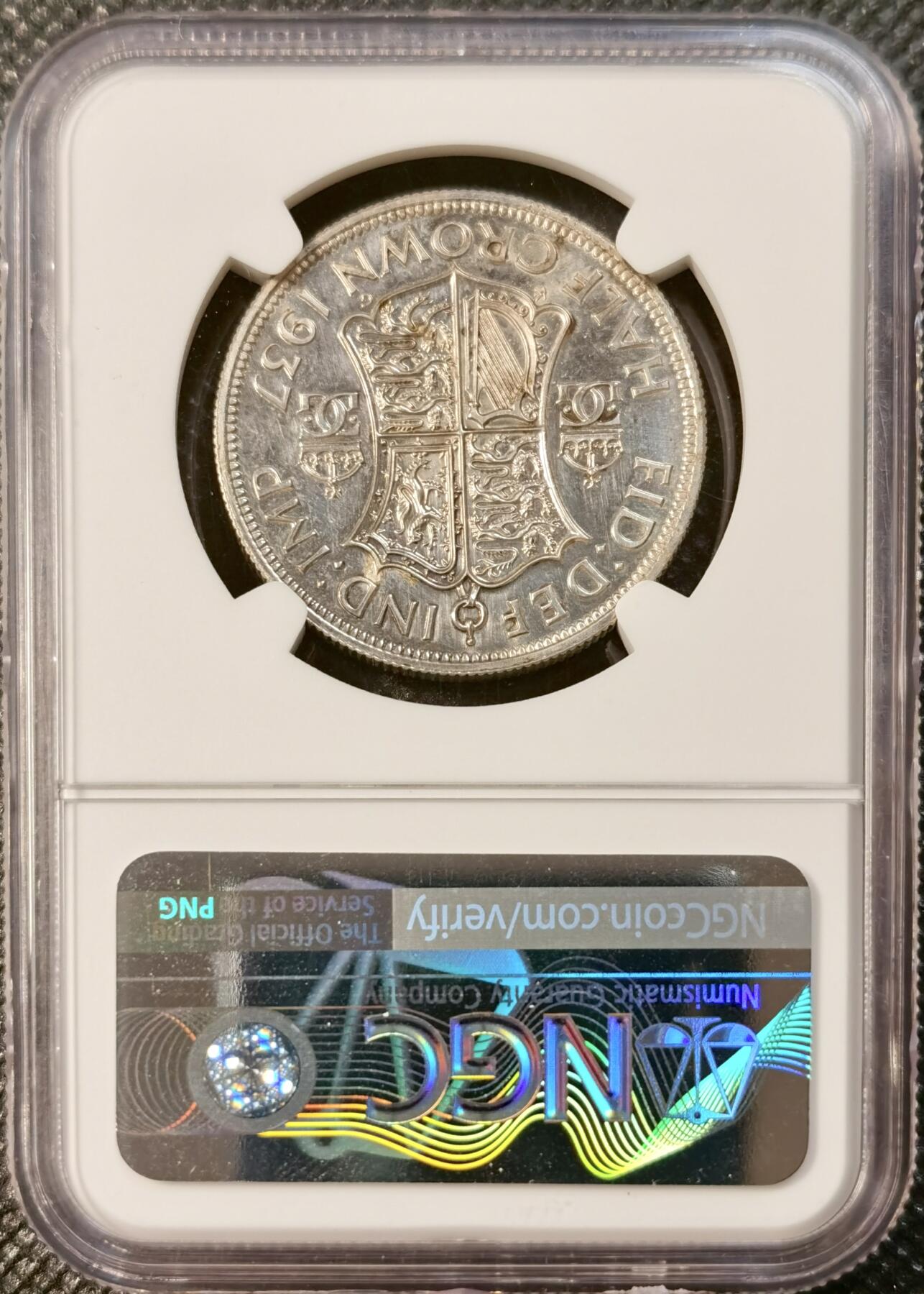 甄臻铺-世界币章拍卖（第28期），送拍享返佣金等优惠多多 NGC-Proof Detail 1937年英国乔治六世精制1/2克朗