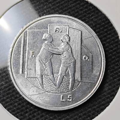 KK钱币收藏小铺 第317期 2月预留时间 周末发货 -  1976圣马力诺5里拉 好品