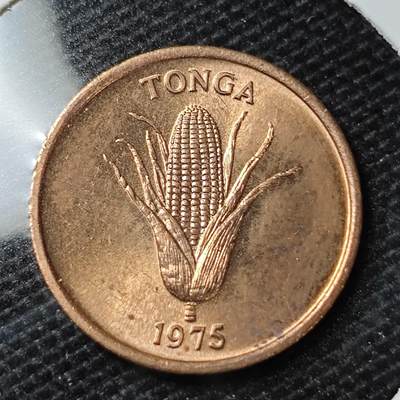 KK钱币收藏小铺 第317期 2月预留时间 周末发货 -  1975汤加1分铜币 好品