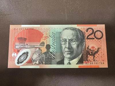 喜羊羊钱币收藏2025第8期(普品场) - 澳大利亚倒二版本塑料钞20unc