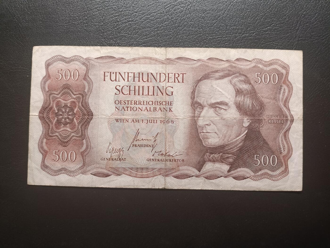 2025八月第二期（总187期） 奥地利1965版500先令流通品相豹子号555，发明舰船推进器的雷塞尔和现代帆船