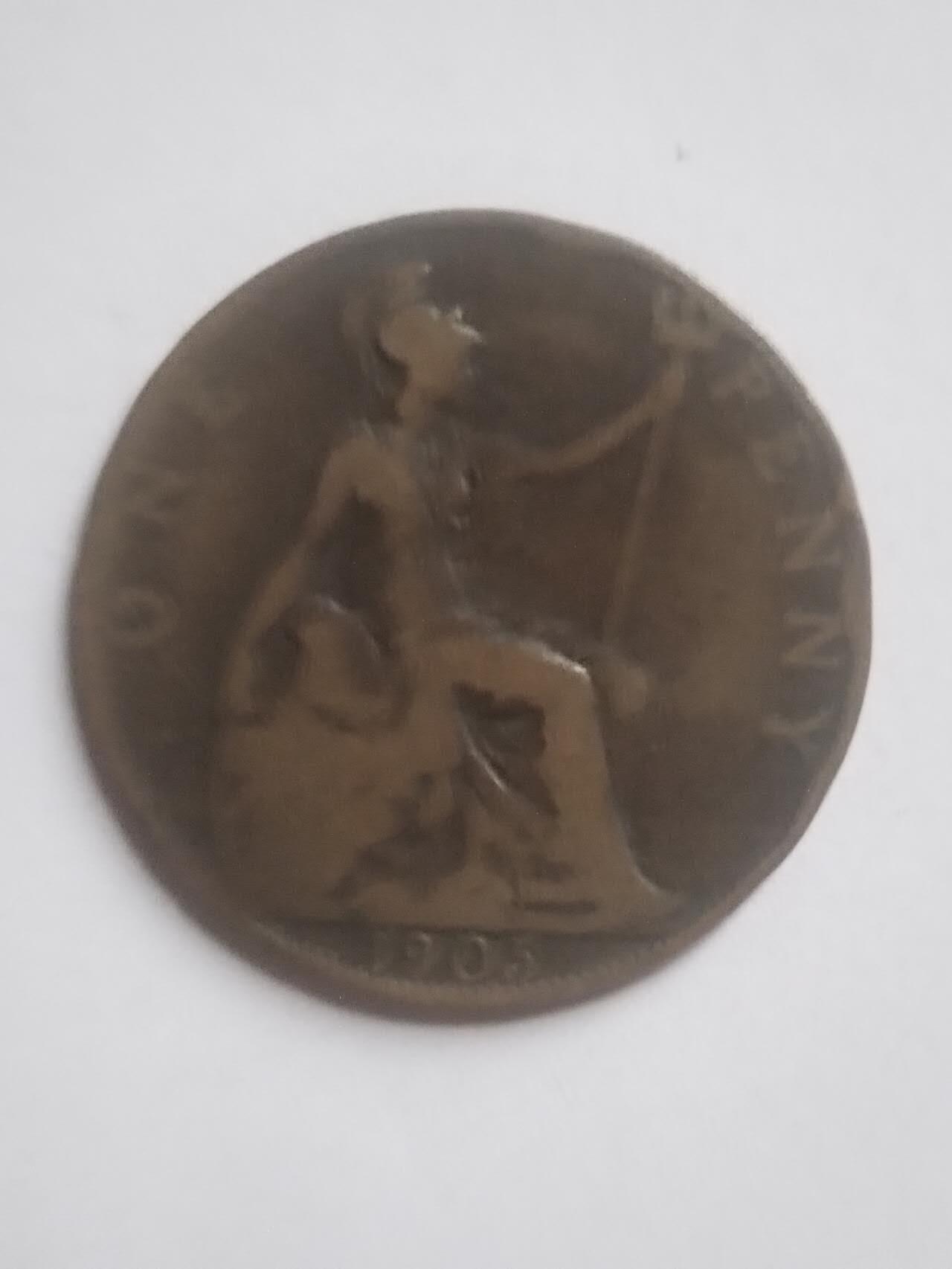 评级币 硬币 纪念币专场 1905年 一便士大铜币。