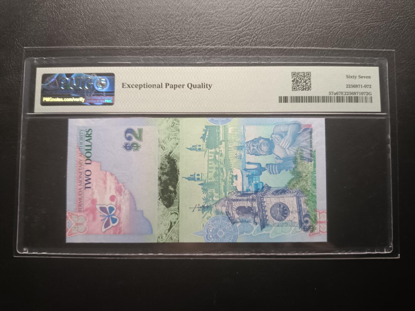 2025八月第二期（总187期） 百慕大2009版2元PMG67epq，首冠洋葱冠无47，蓝鸟和杜克造船厂的海神像