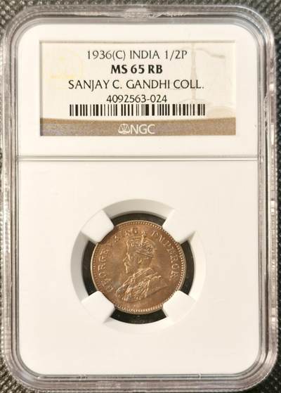 甄臻铺-世界币章拍卖（第28期），送拍享返佣金等优惠多多 - NGC-MS65RB 印度铜币