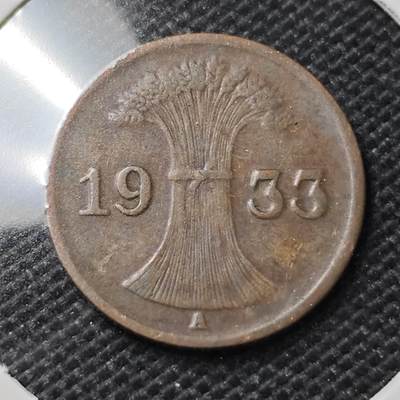 KK钱币收藏小铺 第317期 2月预留时间 周末发货 -  1933德国1芬尼