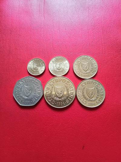 【云涧收藏】第五十一场 塞浦路斯6枚套，UNC