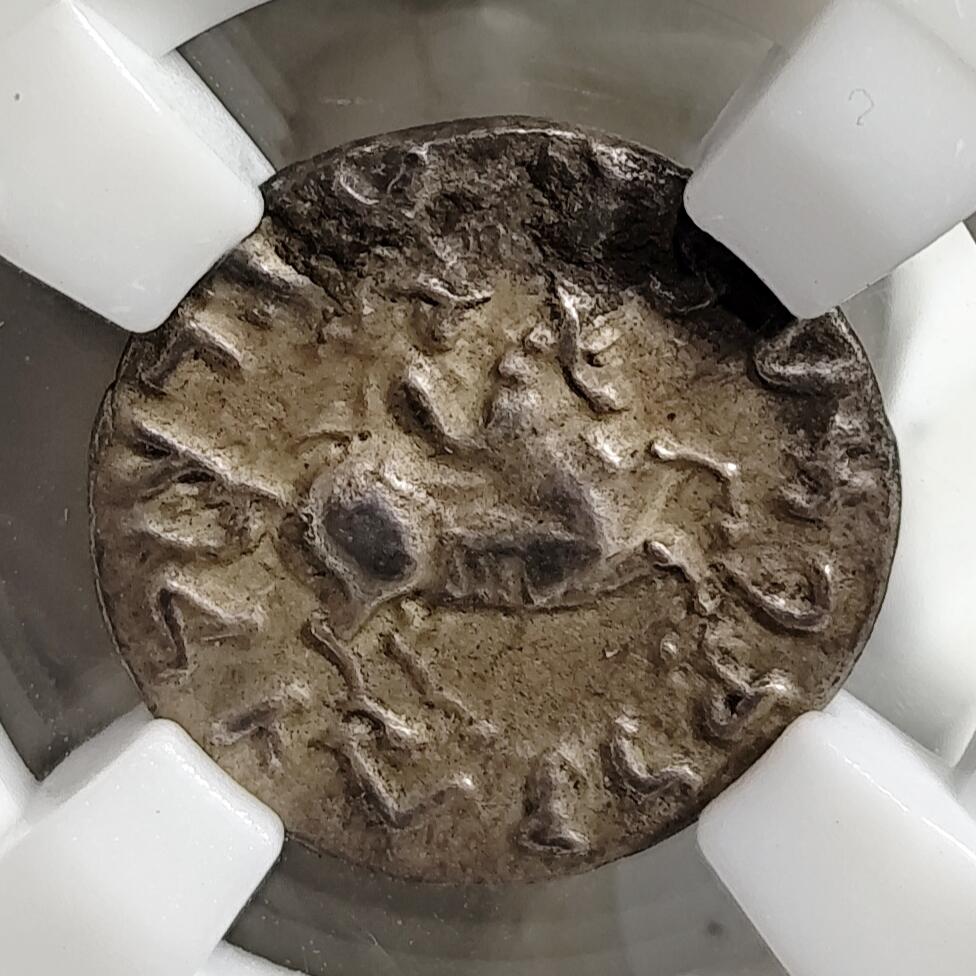 希腊罗马丝路打制币化石【中外钱币放漏】专场！陆小鱼的钱币仓，限时拍卖第073场 印度-希腊 安蒂马柯斯二世银币