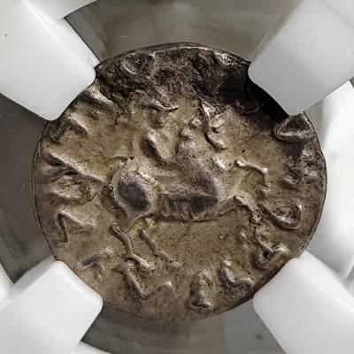 希腊罗马丝路打制币化石【中外钱币放漏】专场！陆小鱼的钱币仓，限时拍卖第073场 - 印度-希腊 安蒂马柯斯二世银币