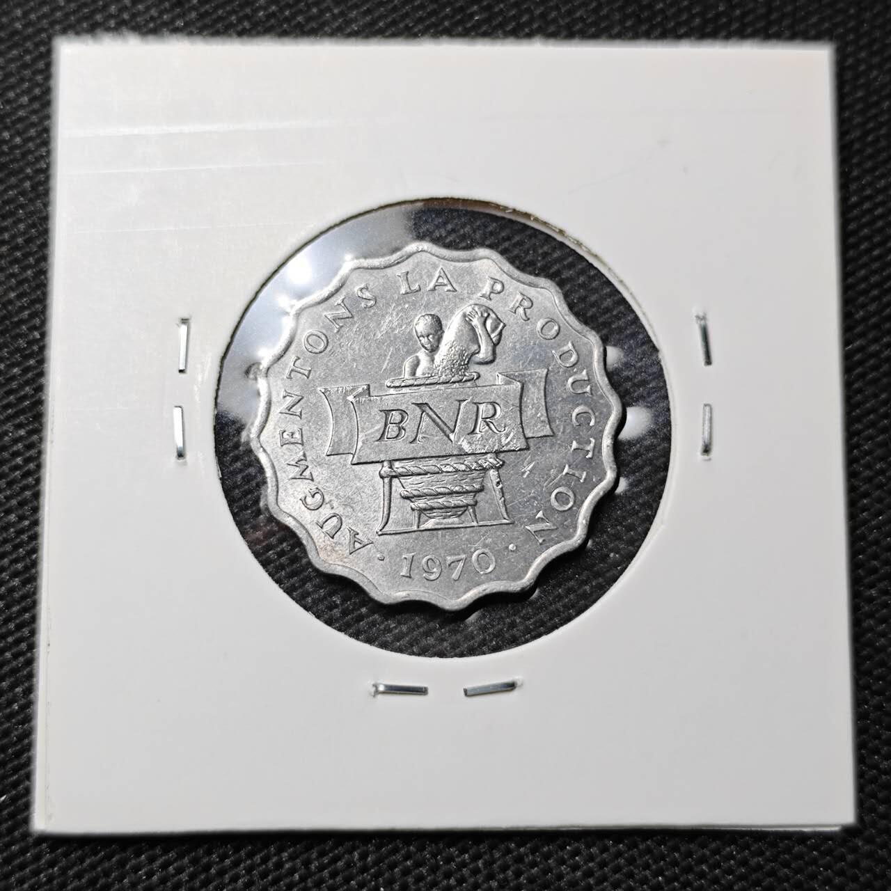 KK钱币收藏小铺 第316期 2月预留时间 周末发货 1970卢旺达2法郎
