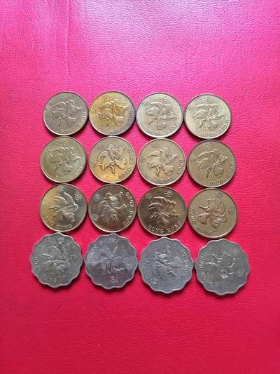 【云涧收藏】第五十一场 香港紫荆花1毫、2毫16枚