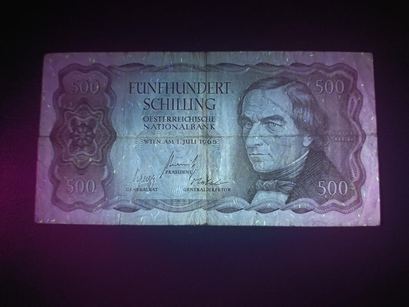 2025八月第二期（总187期） 奥地利1965版500先令流通品相豹子号555，发明舰船推进器的雷塞尔和现代帆船