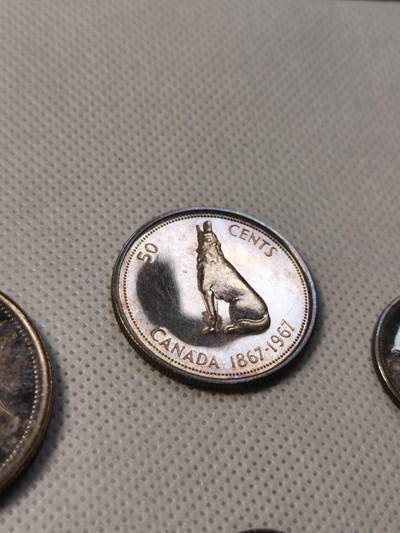 甄臻铺-世界币章拍卖（第28期），送拍享返佣金等优惠多多 1967年 加拿大建国100周年套币 含4枚银币