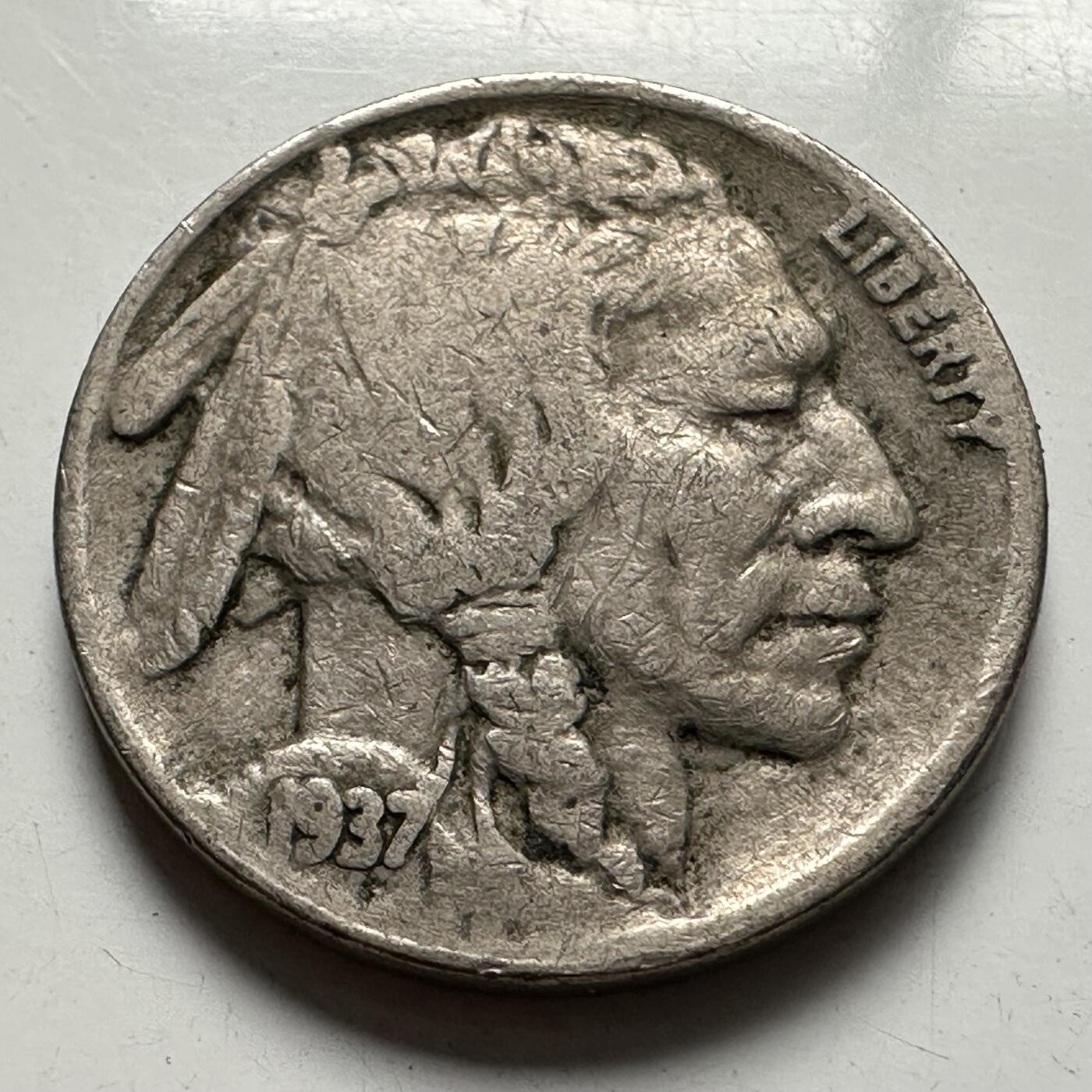 🌹外币初藏🌹🐯2025年第85场  每周二四六晚8️⃣点 接代拍 美国1937年牦牛五分 