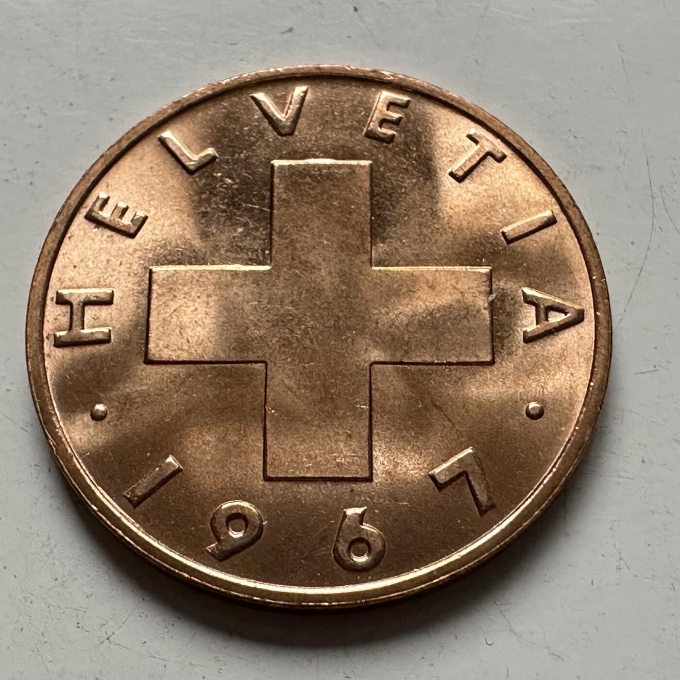 🌹外币初藏🌹🐯2025年第85场  每周二四六晚8️⃣点 接代拍 瑞士1967年2分 卷拆品