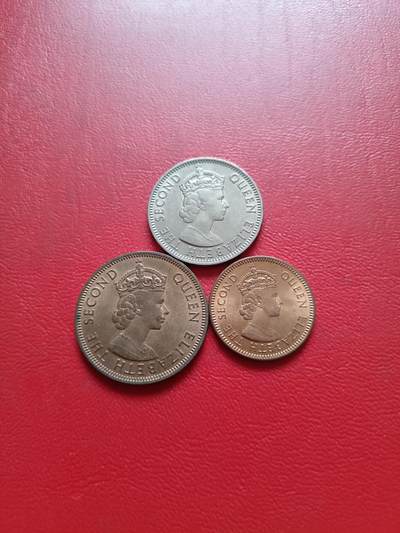 【云涧收藏】第五十一场 英属塞浦路斯3、5、50米尔3枚