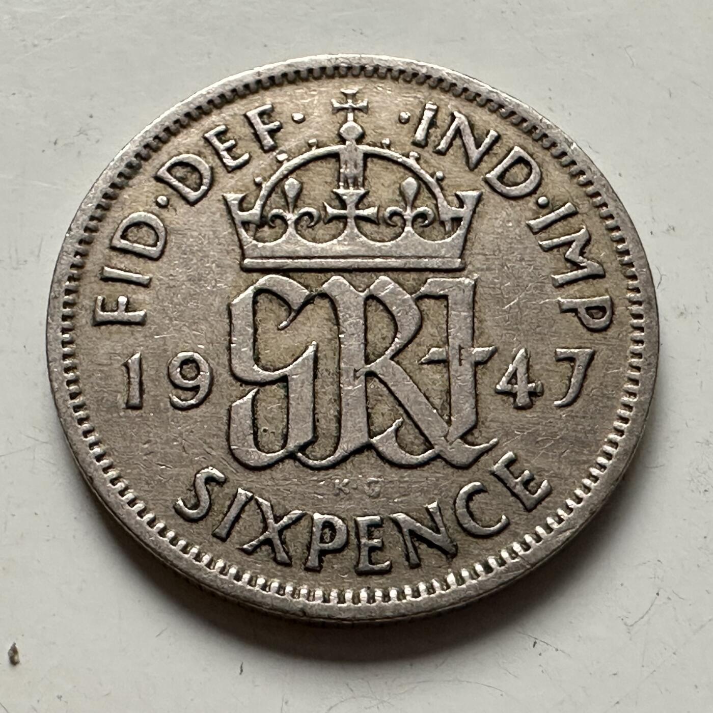 🌹外币初藏🌹🐯2025年第85场  每周二四六晚8️⃣点 接代拍 英国1947年六便士