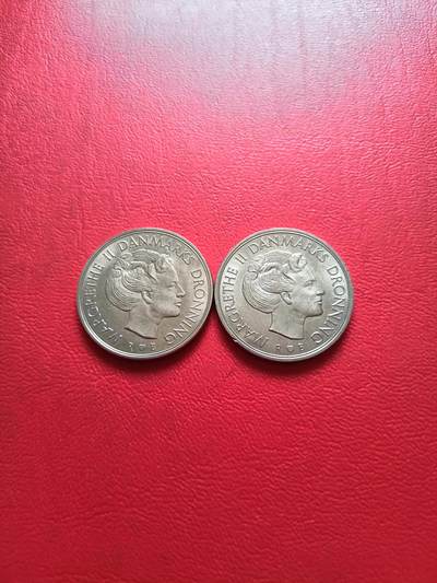 【云涧收藏】第五十一场 丹麦1983年、1987年1克朗2枚，BU