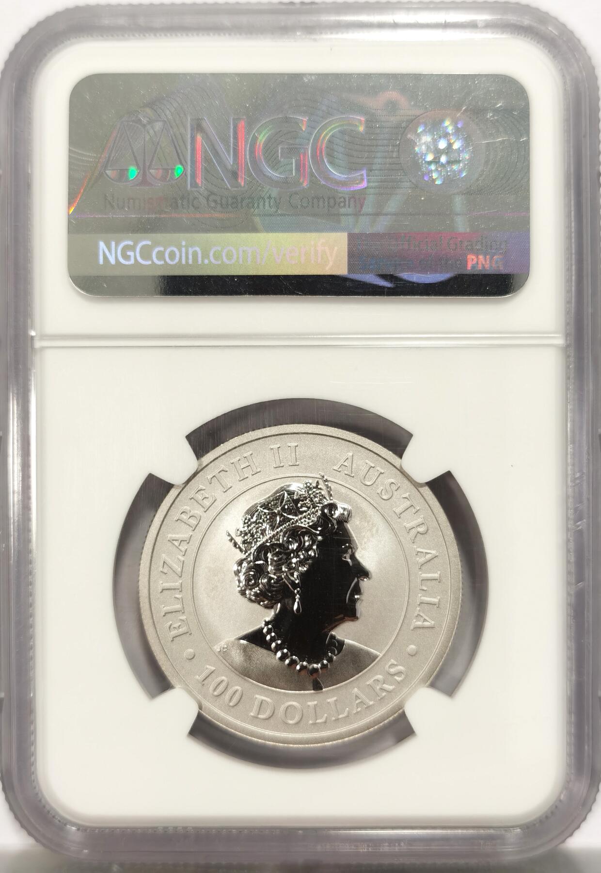博洋堂世界钱币拍卖第134期（全场包邮） NGC MS70 满分澳大利亚袋鼠铂金一盎司主币！外币满分能流入国内的很少，69都是值得收藏的品相了！现在铂金暴涨，材料费就1w3！