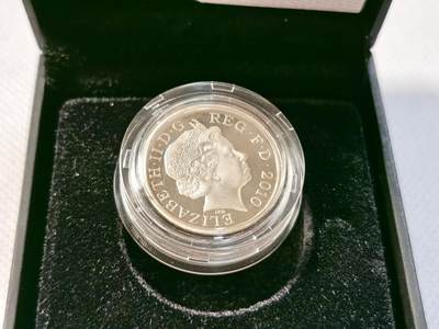 甄臻铺-世界币章拍卖（第28期），送拍享返佣金等优惠多多 2010年 英国1英镑精制银币 城市系列-贝尔法斯特 原盒原证书 发行量2万枚