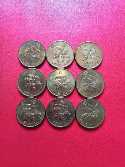 【云涧收藏】第五十一场 香港紫荆花5毫9枚