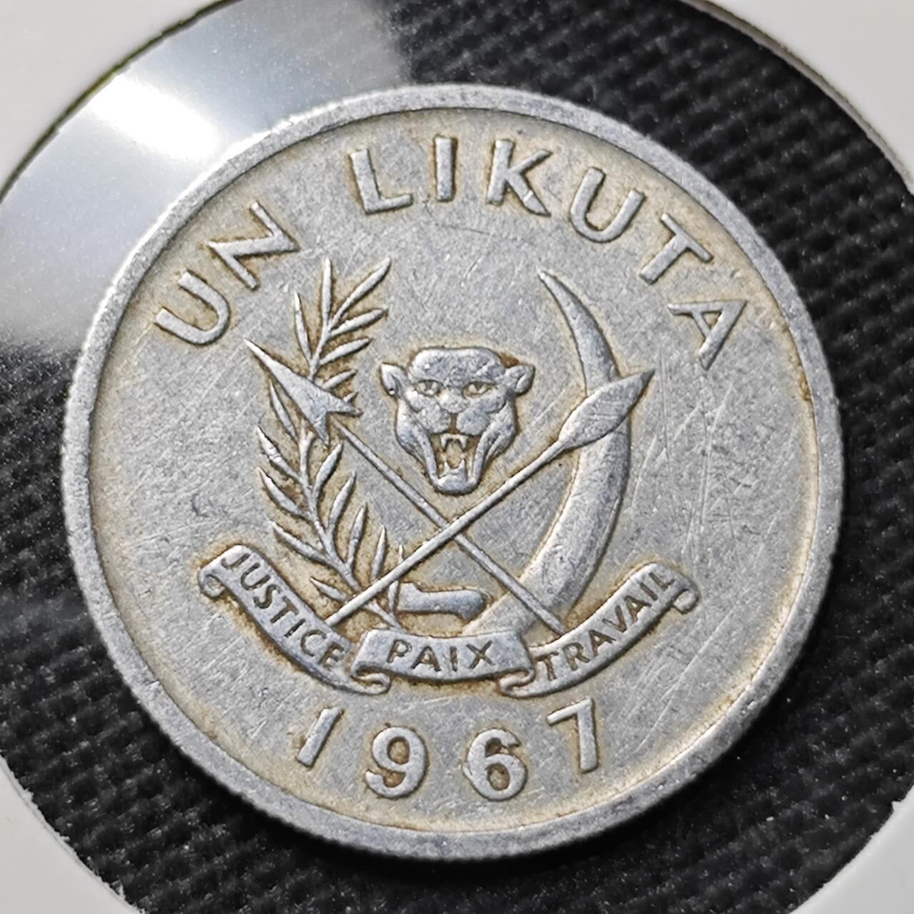KK钱币收藏小铺 第316期 2月预留时间 周末发货 1967刚果1利库塔