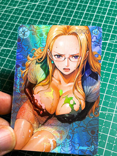 显眼宝26期 都有拍摄近景图可以细看 - 嘎嘎鸭 海贼王 美女皮衣系列 佳妮法 散配一张 折光彩闪   59*86