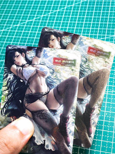 显眼宝26期 都有拍摄近景图可以细看 - 冰狗早期经典对卡超艺术系列  蒂法 tifa 当然无敌  一对 2张  稀有纱闪工艺  63*88