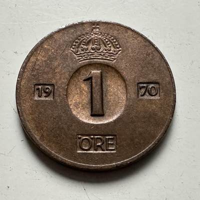 🌹外币初藏🌹🐯2025年第85场  每周二四六晚8️⃣点 接代拍 - 瑞典1970年1欧尔 