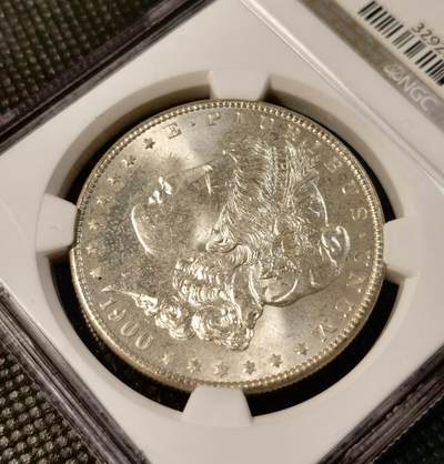 甄臻铺-世界币章拍卖（第28期），送拍享返佣金等优惠多多 NGC-MS64 1900年O版摩根，地板PL质感，不多见的年份