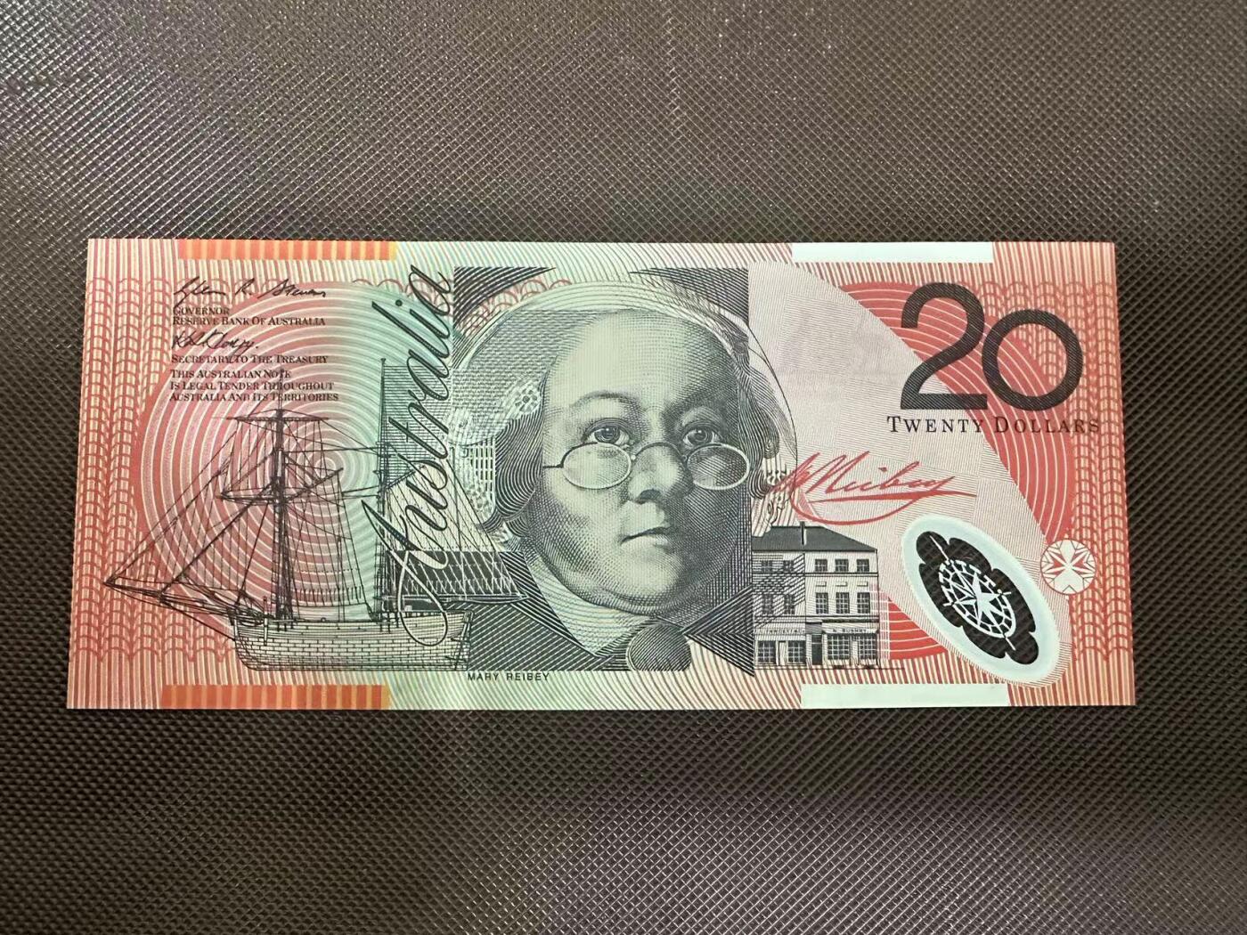 喜羊羊钱币收藏2025第8期(普品场) 澳大利亚倒二版本塑料钞20unc