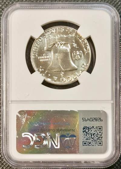 甄臻铺-世界币章拍卖（第28期），送拍享返佣金等优惠多多 NGC-MS64 1960年美国富兰克林半美元