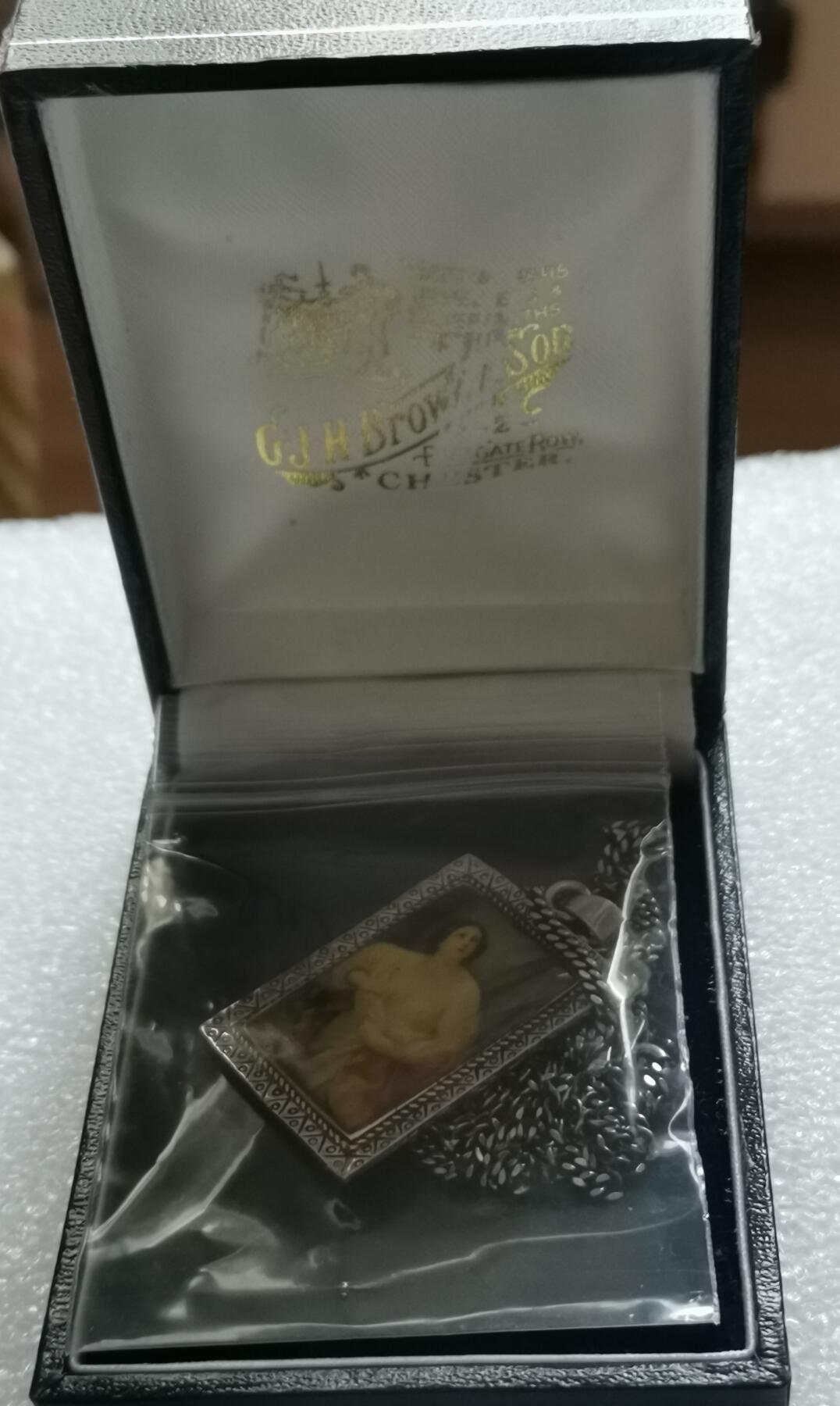 瓶子🏺第202期拍卖会  银质古董挂饰  项链银质  油画系列  带盒