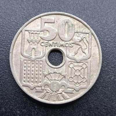 【淘币小摊】实时拍第七百零四拍  散币场  满百包邮可预留二周 每周一统一发货   - 西班牙1949年50分镍币