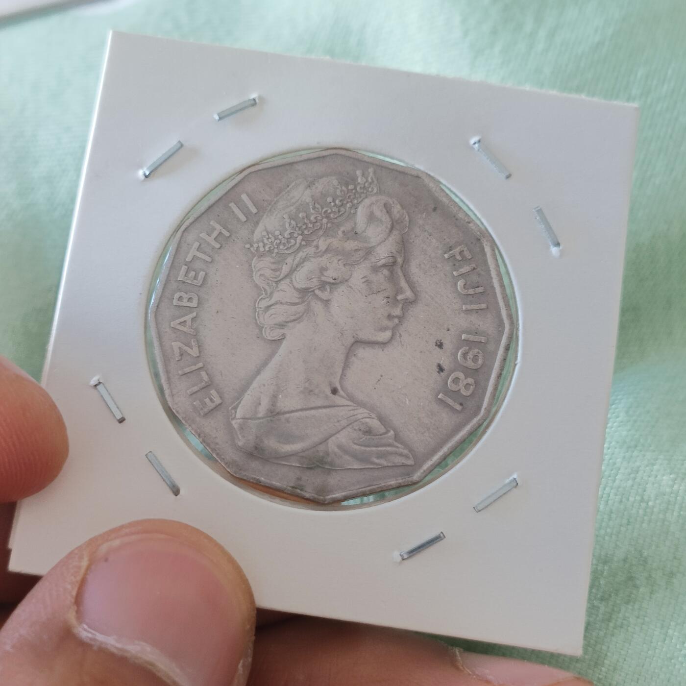 泡泡币外币第六十五场可代拍15038385335微信 斐济50分花环