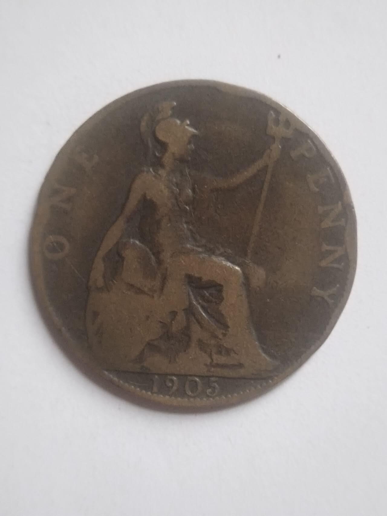 评级币 硬币 纪念币专场 1905年 一便士大铜币。