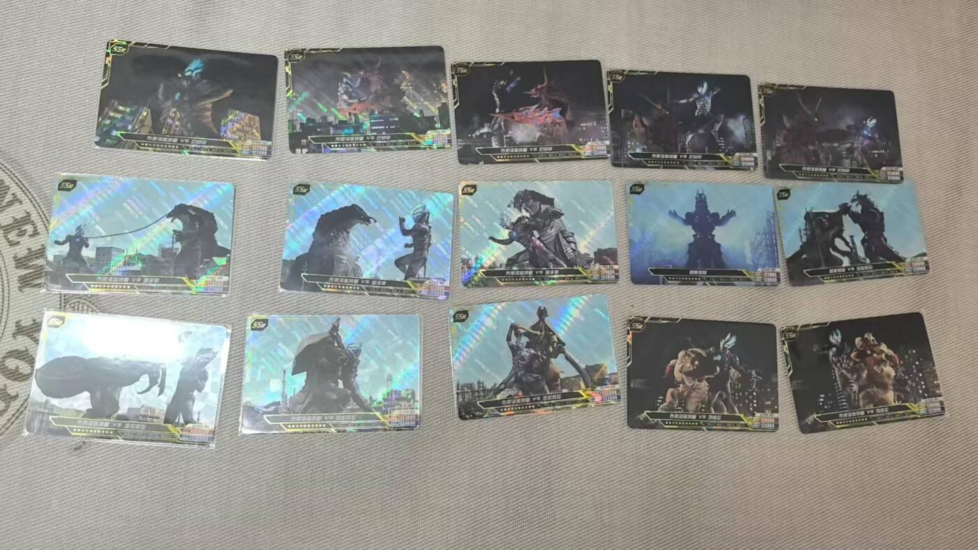 龙虎卡牌第四十九场 （无佣金，满120包邮，欢迎送拍，摩点开车） 15张全 卡游奥特曼豪华 22弹 ssr剧情卡全套