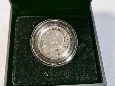 甄臻铺-世界币章拍卖（第28期），送拍享返佣金等优惠多多 2010年 英国1英镑精制银币 城市系列-贝尔法斯特 原盒原证书 发行量2万枚