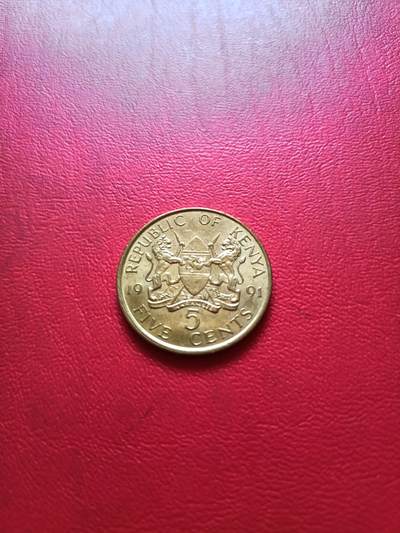 【云涧收藏】第五十一场 肯尼亚1991年5分，UNC