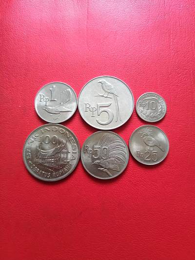 【云涧收藏】第五十一场 印度尼西亚1～100卢比6枚，BU