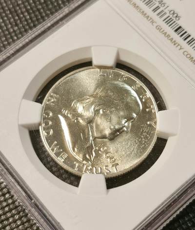甄臻铺-世界币章拍卖（第28期），送拍享返佣金等优惠多多 NGC-MS64 1960年美国富兰克林半美元
