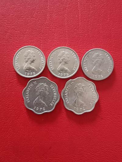 【云涧收藏】第五十一场 塞舌尔1972年1、5分5枚