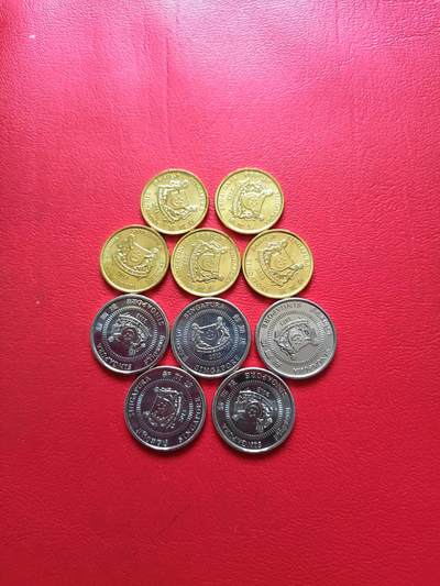 【云涧收藏】第五十一场 新加坡2013年卷拆5、10分5组10枚