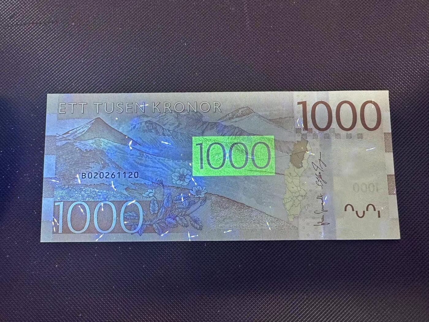 喜羊羊钱币收藏2025第8期(普品场) 瑞典1000 unc  无47