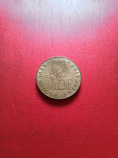 【云涧收藏】第五十一场 法国1988年10法朗纪念币，UNC