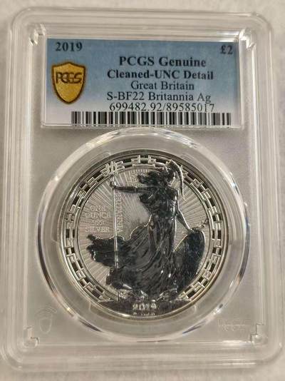 G&W世界散币，银币处理专场（第27场） - PCGS-UNC 英国2019年2磅  银币