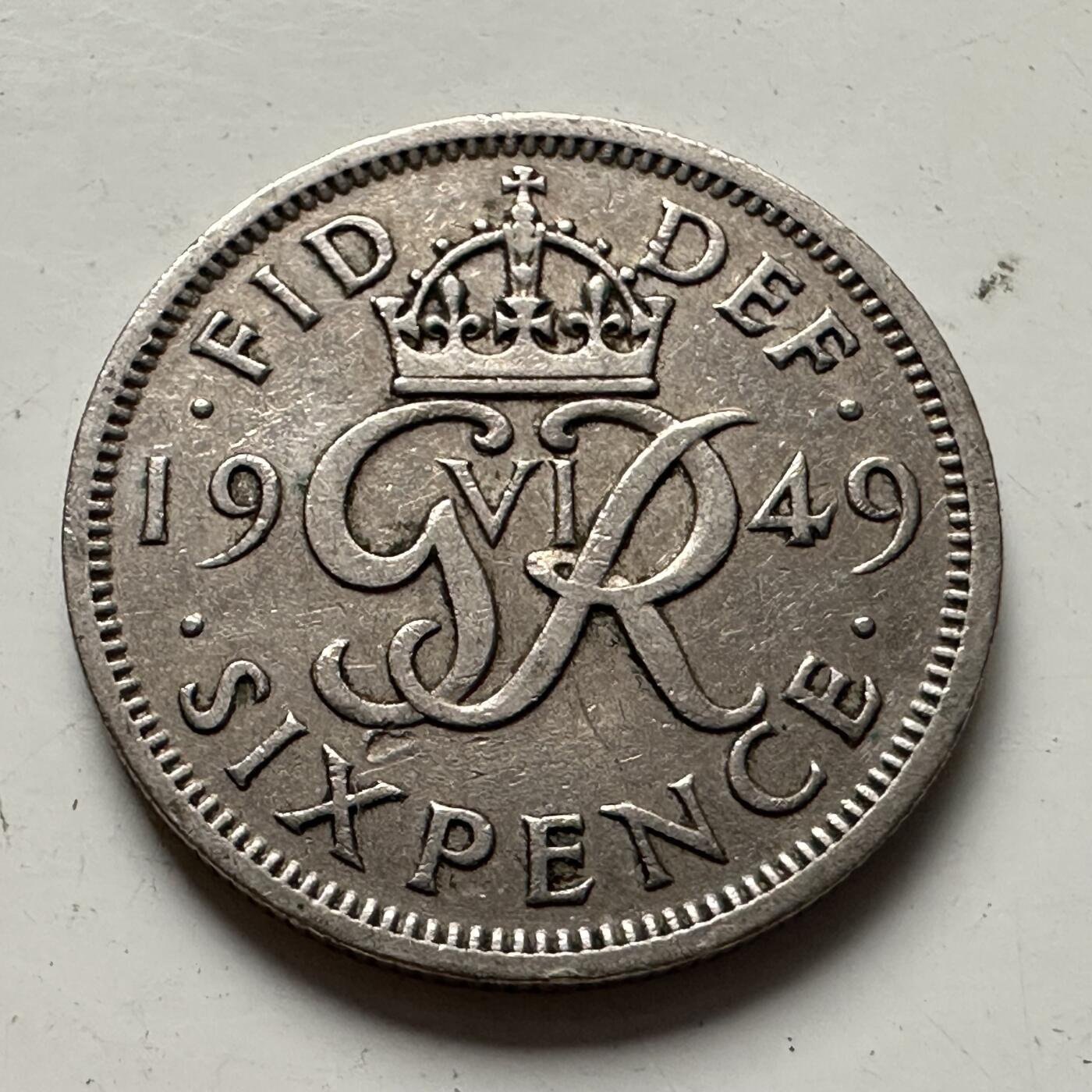 🌹外币初藏🌹🐯2025年第85场  每周二四六晚8️⃣点 接代拍 英国1949年六便士