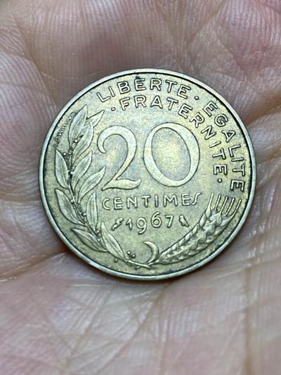 2025年第七十七场(总第一百零三场）外国好品散币(免佣金) - 法国🇫🇷1967年20生丁(猫头鹰标)