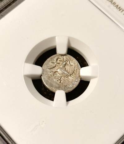 甄臻铺-世界币章拍卖（第28期），送拍享返佣金等优惠多多 NGC-AU58 柬埔寨小鸟银币，高分难觅